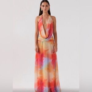 Peppermayo Vibrant Backless Maxi Dress